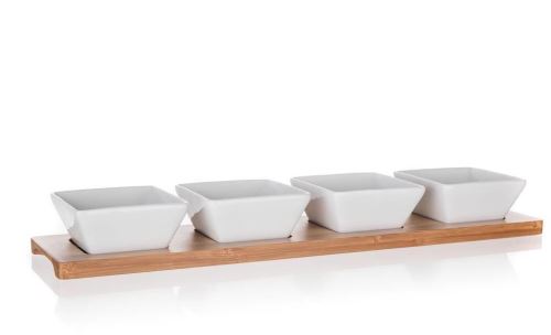 Miska Banquet Sada servírovacia BRILLANTE Bamboo 40 x 9,5 cm, 5 dielov