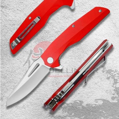 nôž zatvárací Dellinger Coyotte Flipper - RED 8Cr14MoV