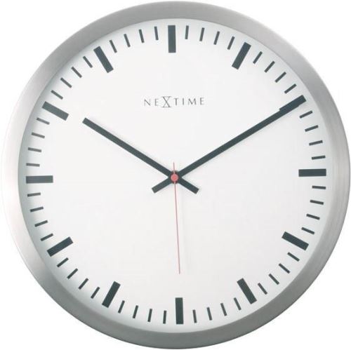 Dizajnové nástenné hodiny 2524 Nextime Stripe White 45cm
