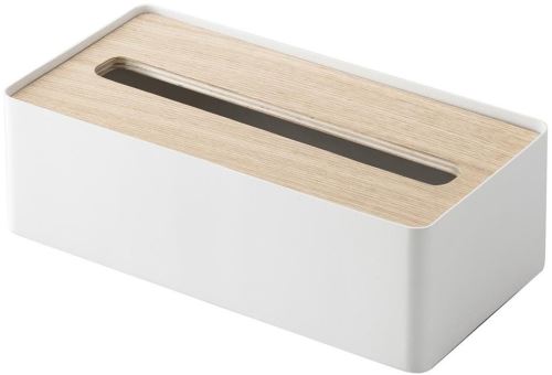 Box na papierové vreckovky Yamazaki Rin 7730 Box, biely / drevo
