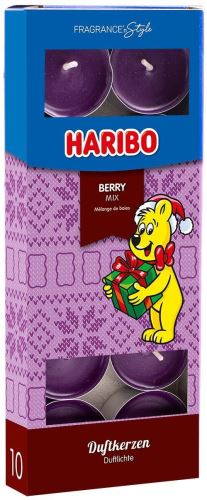 Svíčka HARIBO Berry Mix zimní design 10 ks