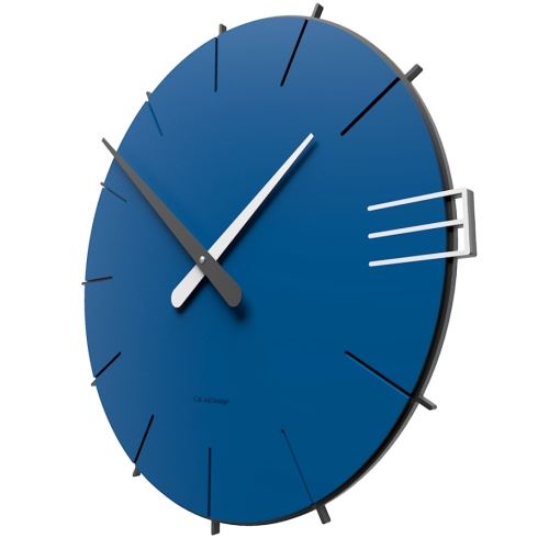 Dizajnové hodiny 10-019 CalleaDesign Mike 42cm (viac farebných verzií) Farba tmavo modrá klasik-75 - RAL5017