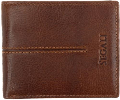 Peňaženka SEGALI Pánska kožená peňaženka 985 tan