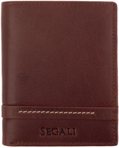 Peňaženka SEGALI Pánska kožená peňaženka 947 hnedá