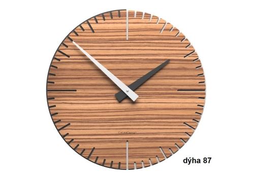 Dizajnové hodiny 10-025 natur CalleaDesign Exacto 36cm (viac dekorov dyhy) Design zebrano - 87