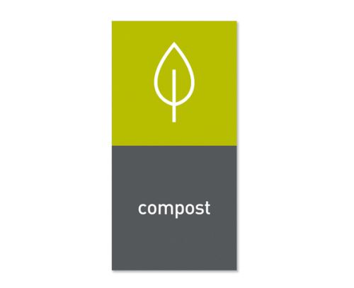 Simplehuman magnetický štítok na odpadkový kôš - kompost "compost"