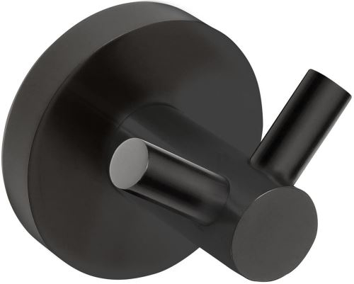 Háčik do kúpeľne SAPHO X-ROUND BLACK dvojháčik, čierna