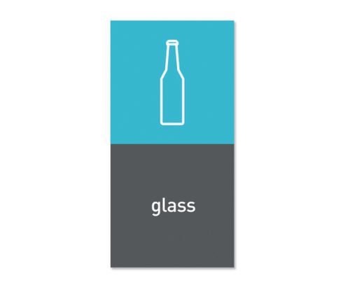 Simplehuman magnetický štítok na odpadkový kôš - sklo "glass"