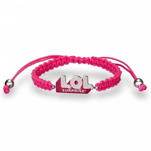 L.O.L. SURPRISE! Růžový textilní náramek pro dívky LOL Logo L3011STLOL