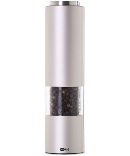 AdHoc Elektrický mlynček na korenie alebo soľ eMill, CeraCut, plast oceľ akrylát šedý svetlý 21,5cm