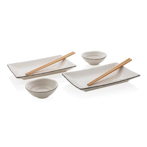 Jedálenský set na sushi pre dvoch, Ukiyo, biela