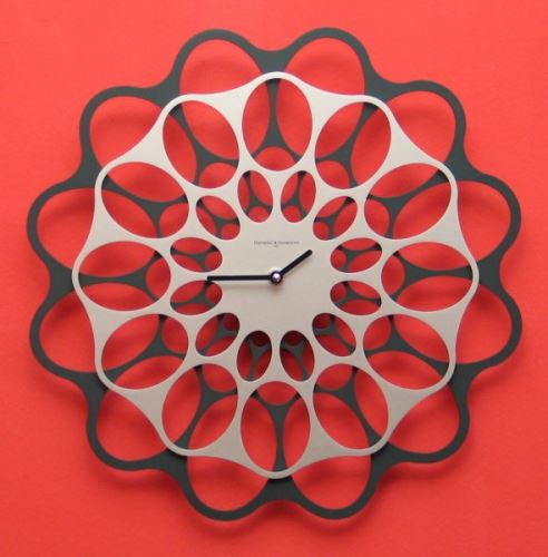 Dizajnové hodiny Diamantina & Domeniconi antracit / aluminium 40cm
