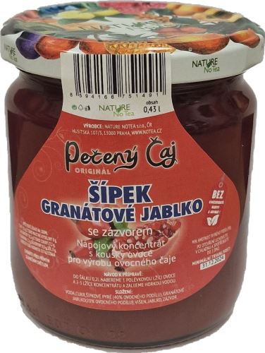 Nature NoTea sro Pečený čaj Notea - Šípok a Granátové jablko so zázvorom 430ml