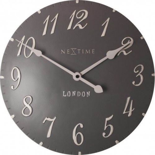 Dizajnové nástenné hodiny 3084gs Nextime v aglickém retro štýle 35cm