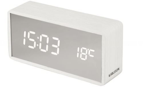 Dizajnové LED hodiny - budík 5879WH Karlsson 15cm