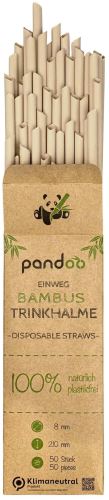Slamku PANDOO Jednorazové bambusové slamku 50 ks