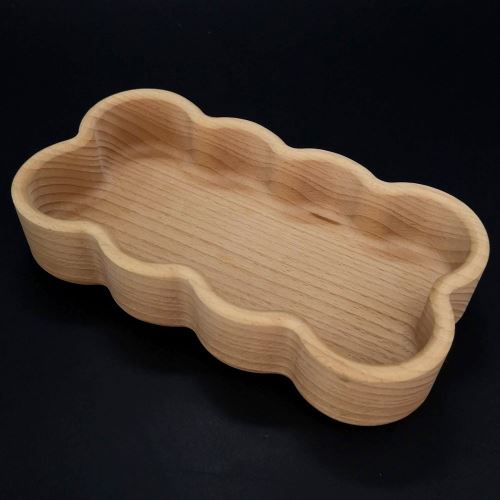 Miska AMADEA Drevená miska v tvare mráčika, masívne drevo, rozmer 20,5x11,2x4,5 cm