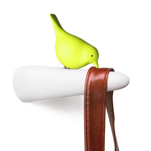 QUALY DESIGN Nástenný vešiak Picky Sparrow 10211, biely/zelený