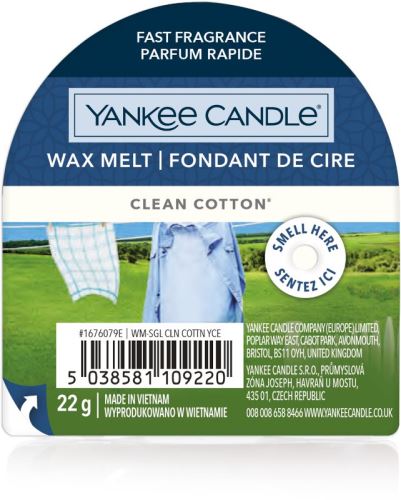 Vonný vosk YANKEE CANDLE Clean Cotton 22 g