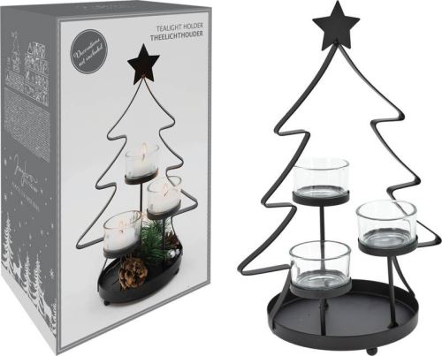 PROGARDEN PROGARDEN Svietnik dekoračný vianočný strom 29 cm KO-ACC690820
