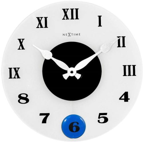 Dizajnové nástenné kyvadlové hodiny 8635 Nextime Milano Color 35cm