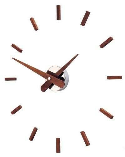 Dizajnové nástenné hodiny Nomon Sunset 50cm Nomon verzia orech drevo / chróm