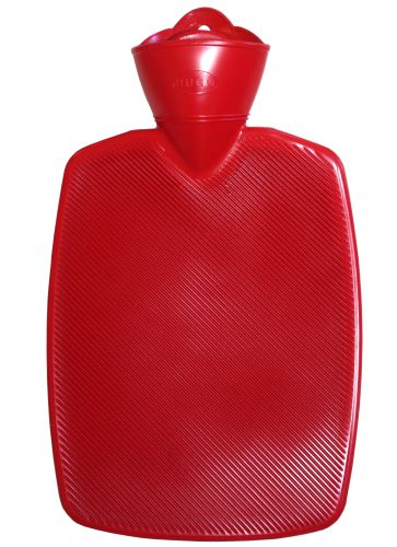 Termofor Hugo Frosch Classic s vysokým drážkovaním - červený, zvýšená tepelná izolácia