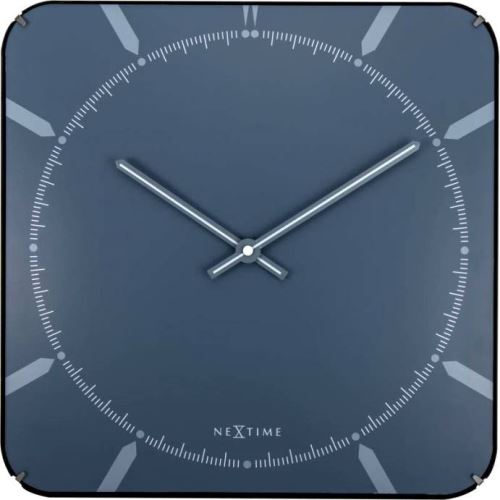 Dizajnové nástenné hodiny 3172 Nextime Michael Dome Blue 35cm