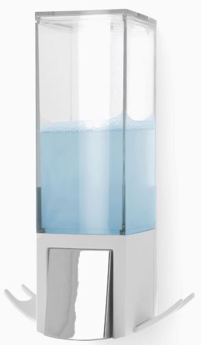 Compactor Edge nástenný dávkovač mydla, chróm / ABS plast - biely, 500 ml