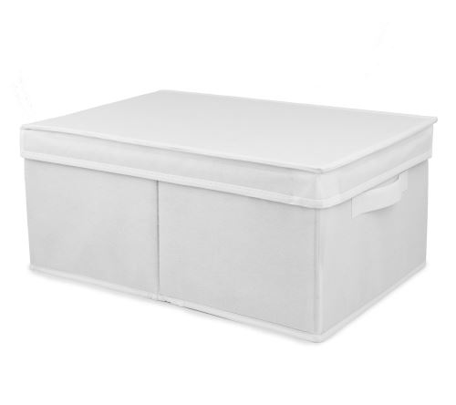 Skladacia úložná krabica Compactor "WOS" 30 x 43 x 19 cm, biela