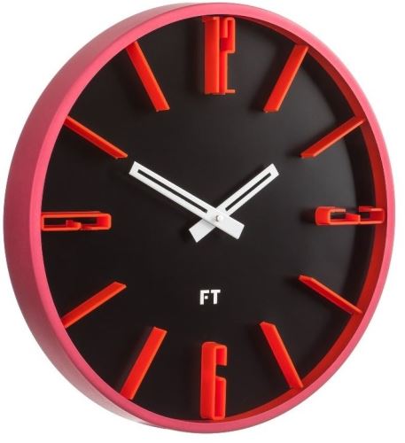 Dizajnové nástenné hodiny Future Time FT6010BK Numbers 30cm