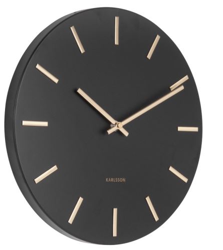 Dizajnové nástenné hodiny 5821BK black Karlsson 30cm
