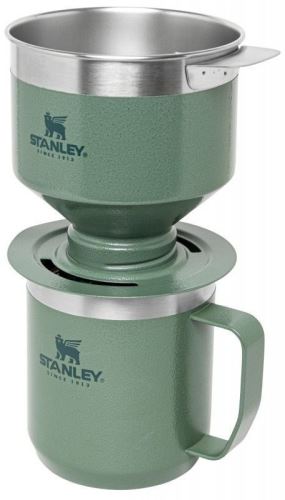 STANLEY Set Camp mug + permanentný filter darčekové balenie kladivková zelená