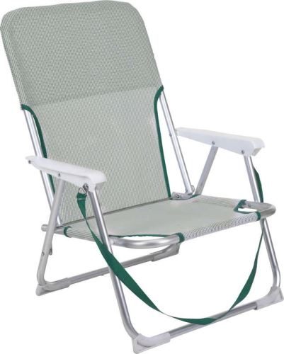 PROGARDEN PROGARDEN Kempingová stolička skladacia PROGARDEN biela / zelená KO-X44000360