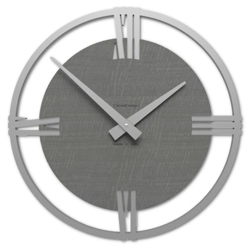 Dizajnové hodiny 10-031n natur CalleaDesign Sirio 38cm (viac dekorov dyhy) Dyha šedý koreň - 84