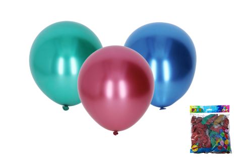 Balónik nafukovací 25cm chrómový