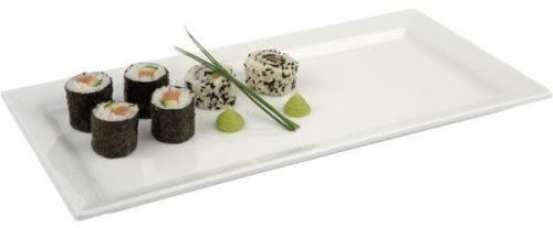 Tácka APS Servírovacia tácka sushi obdĺžnik melamín 35,5x18 cm biely