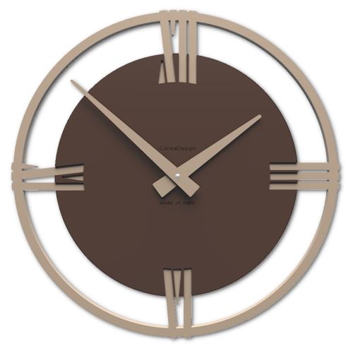 Dizajnové hodiny 10-031 CalleaDesign Sirio 38cm (viac farebných verzií) Farba čokoládová-69 - RAL8017