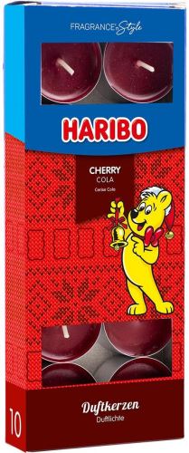 Sviečka HARIBO Cherry Cola zimný design 10 ks