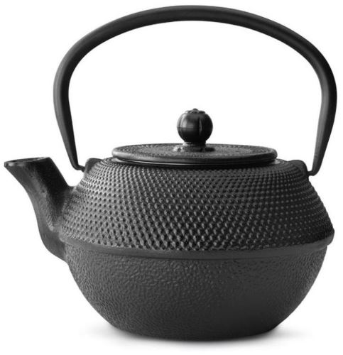 Čajová kanvica Liatinová kanvička na čaj Jang 1,2L, čierna