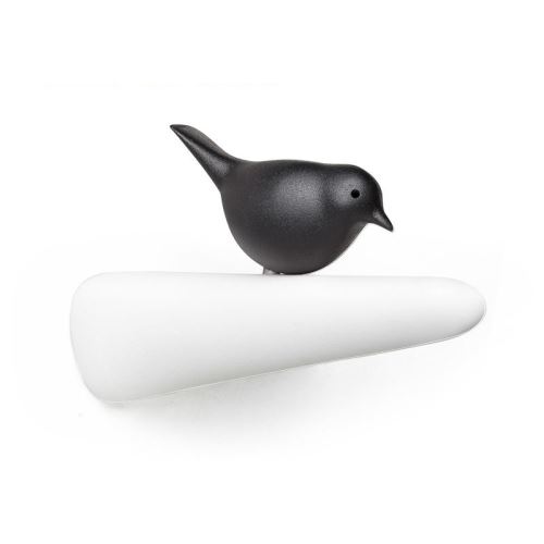 QUALY DESIGN Nástenný vešiak Picky Sparrow 10211, biely/čierny