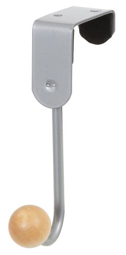 Závesný vešiak na dvere Compactor SPIRALE - bez vŕtania, chróm oceľ, 6 x 2,8 x 12,5 cm