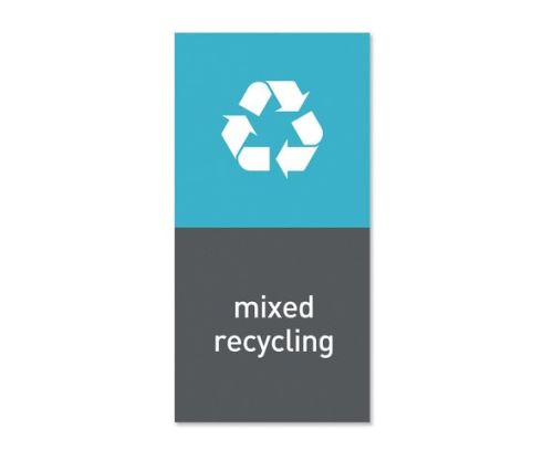 Simplehuman magnetický štítek na odpadkový koš - recyklovatelný odpad"mixed recycling"