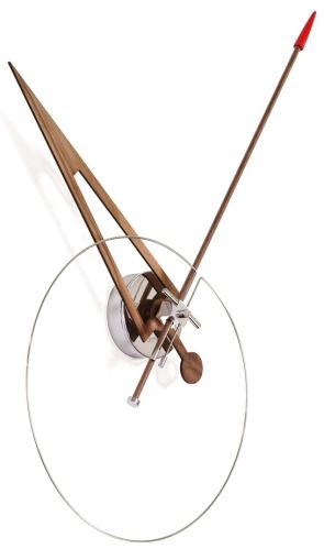 Dizajnové nástenné hodiny Nomon Cris walnut 70cm
