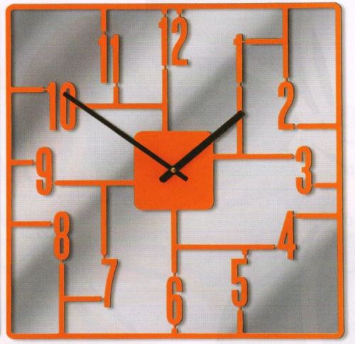 Dizajnové hodiny D & D 270 Meridiana 41cm Meridiana farby kov oranžový lak