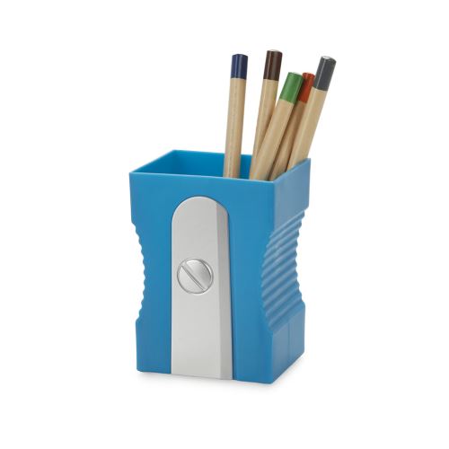 Balvi Stojanček na ceruzky Sharpener 27416, plast, v.8,5 cm, modrý