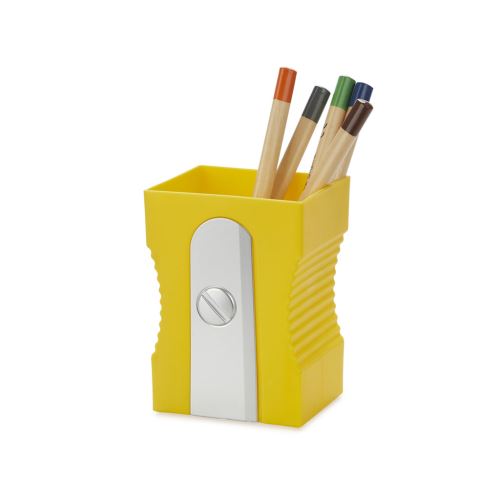 Balvi Stojanček na ceruzky Sharpener 27415, plast, v.8,5 cm, žltý