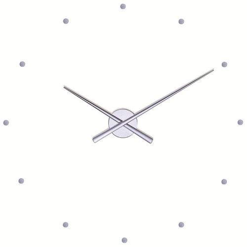 Dizajnové nástenné hodiny Nomon OJ strieborné 50cm
