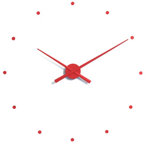 Dizajnové nástenné hodiny Nomon OJ červené 80cm