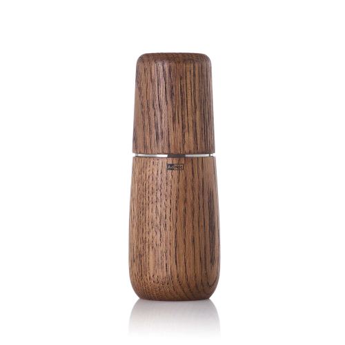 AdHoc Mlynček na korenie alebo soľ Yono, CeraCut, dubové drevo prírodný hnedý 18 cm